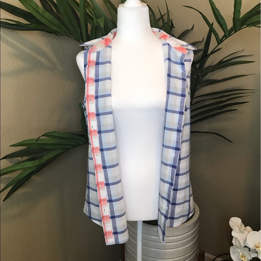 PrAna 99% Organic Cotton Plaid Button Down Top - S - Picture 9 of 17